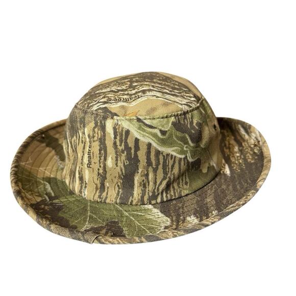 Vintage RealTree Camouflage Bucket Hat Outdoor Hunting Size L USA Made - Picture 11 of 14